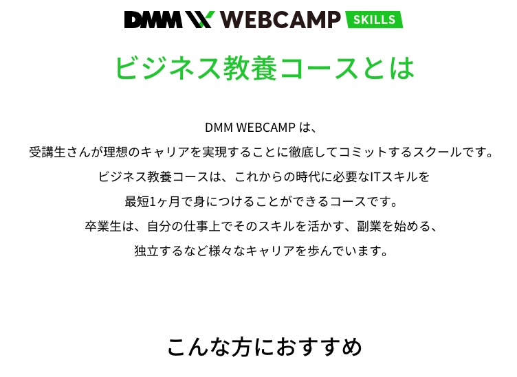 DMM WEBCAMP SKILLS