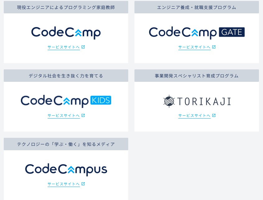 CodeCampの様々なテクノロジー人材育成事業
